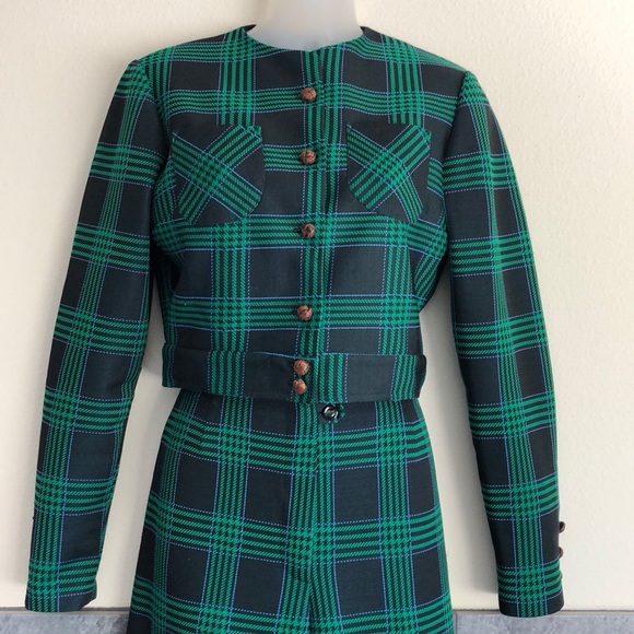 1960’s pantsuit crop jkt bell bottom pants sz 4-6 - Picture 5 of 8